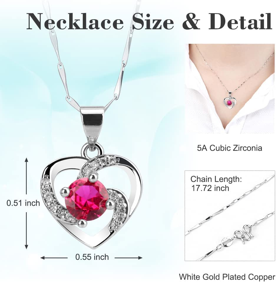 Flower Jewelry Boxes with Necklace - Valentine Gifts